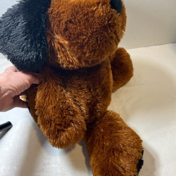 Spark Create Imagine Big 18" Brown Black Puppy Dog Plush Stuffed Animal Soft - Picture 12 of 13